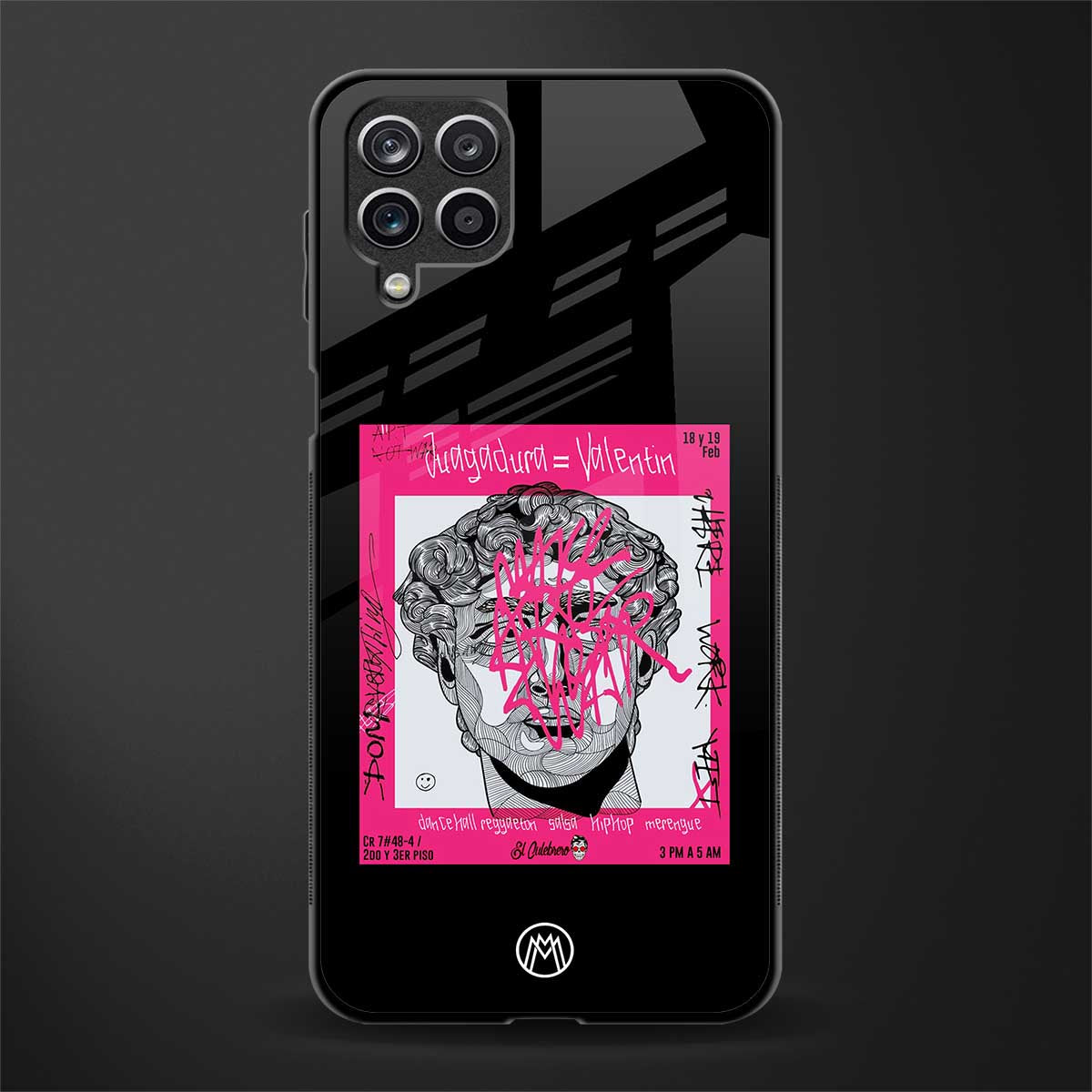 scribbled david michelangelo glass case for samsung galaxy a42 5g image