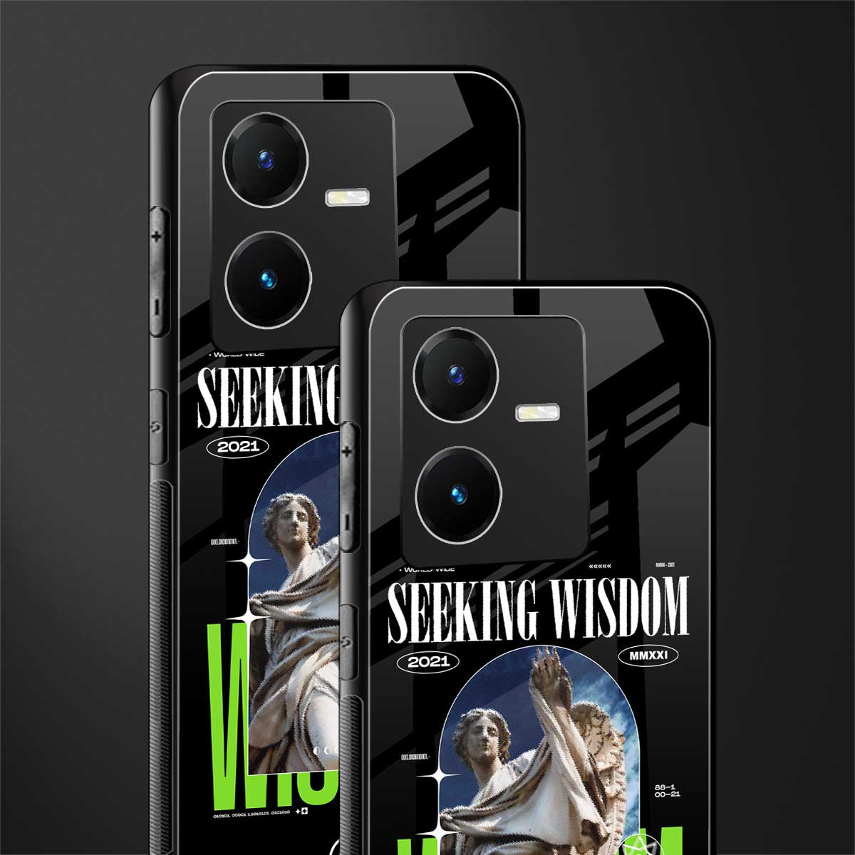 seeking wisdom back phone cover | glass case for vivo y22