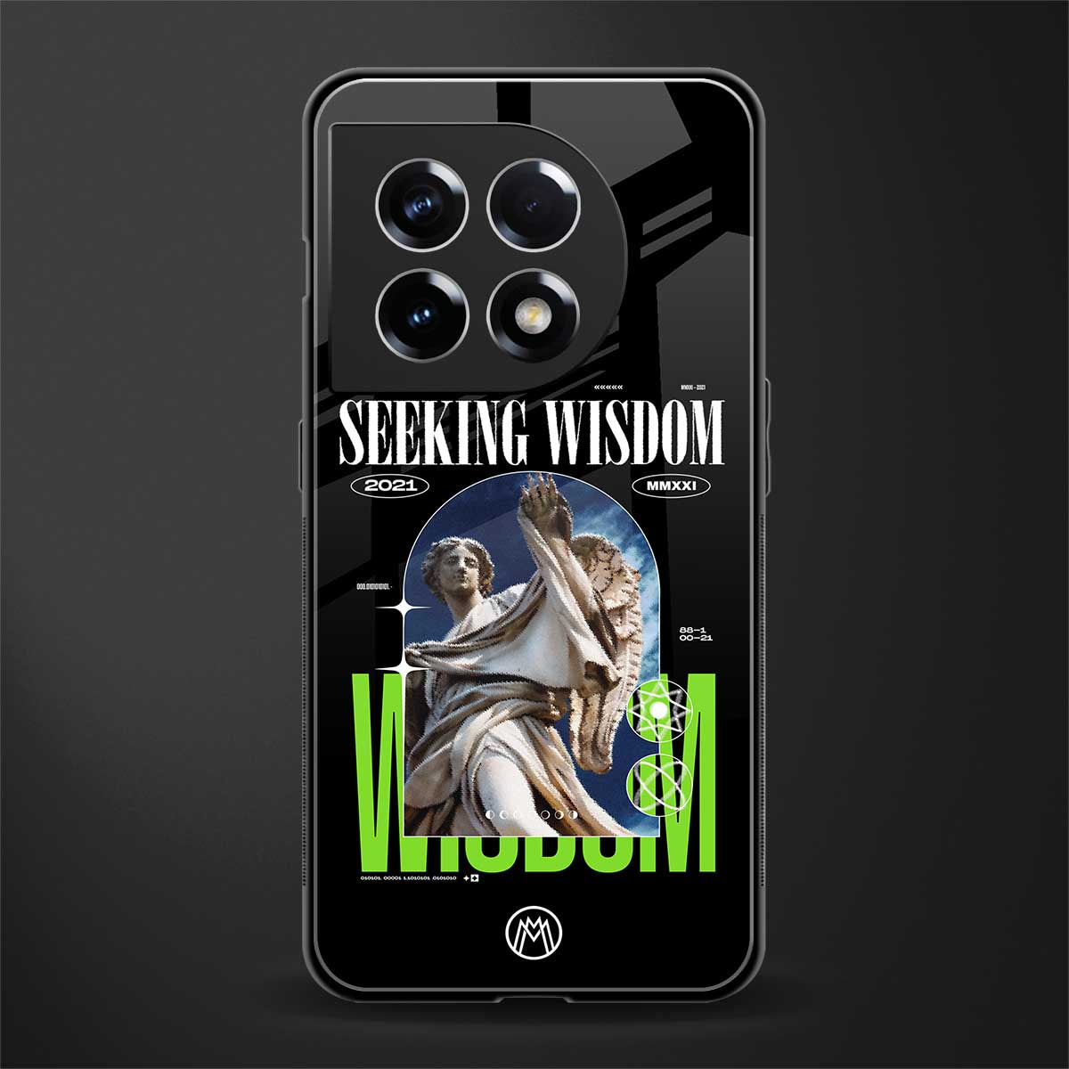 seeking wisdom back phone cover | glass case for oneplus 11