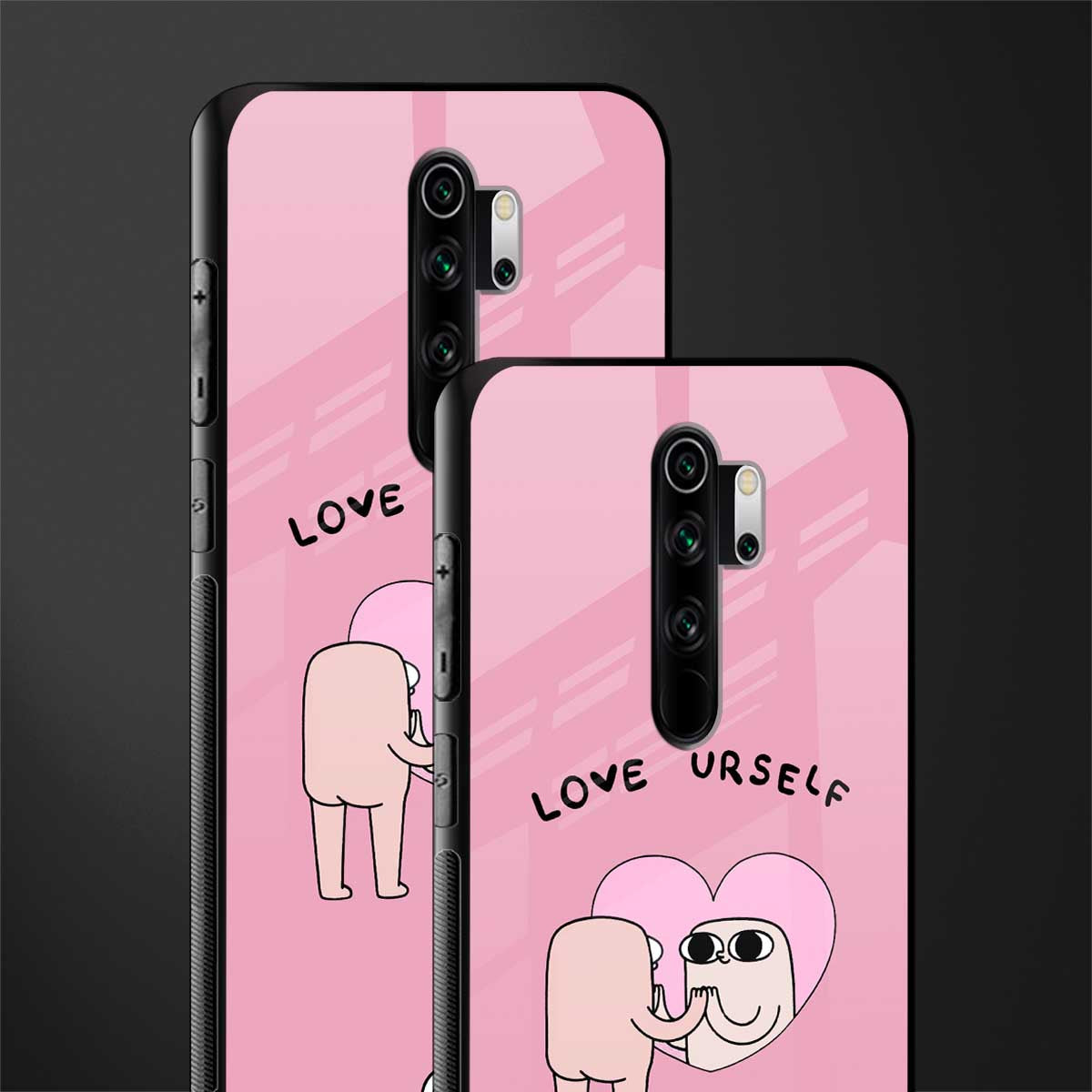 self love glass case for redmi note 8 pro image-2