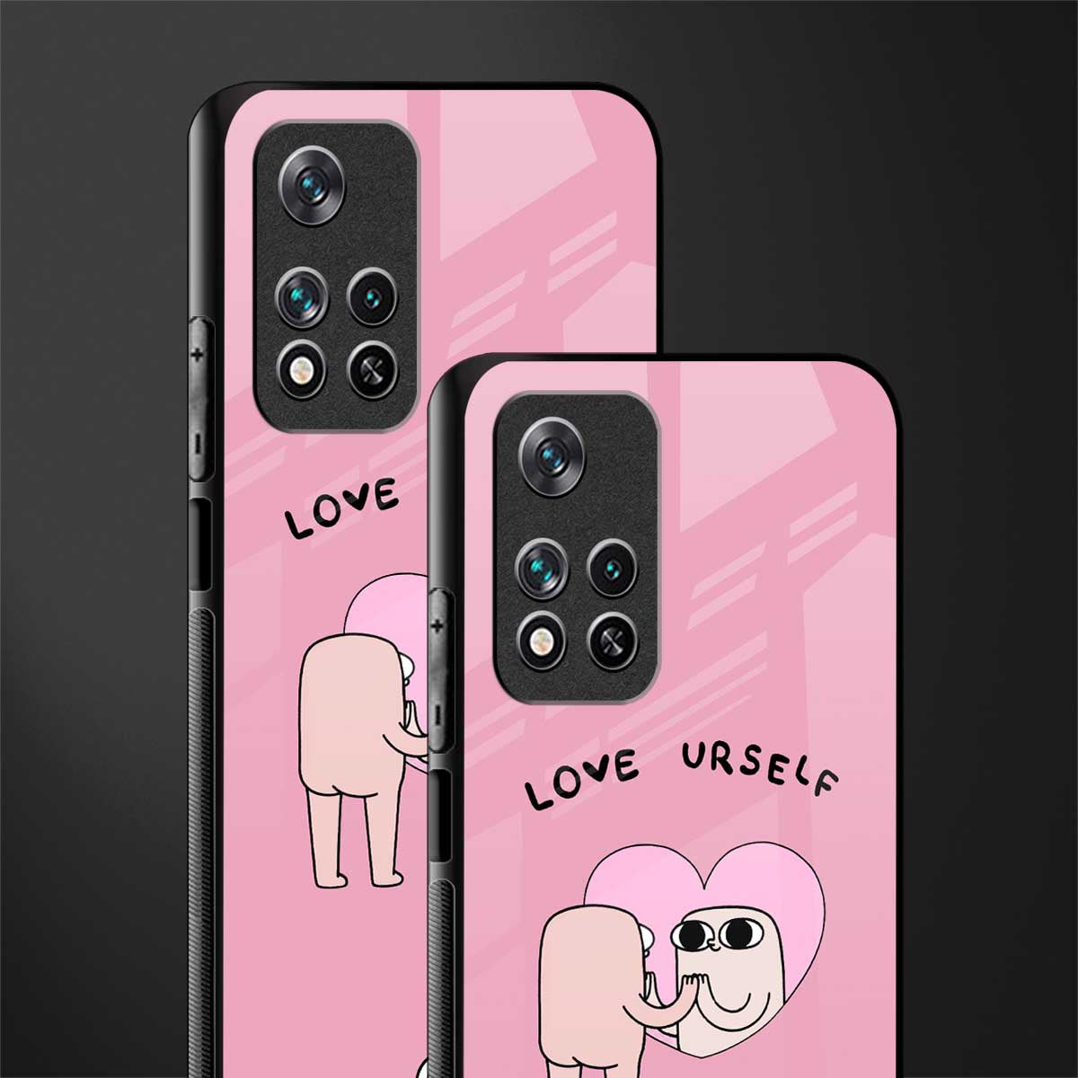 self love glass case for poco m4 pro 5g image-2