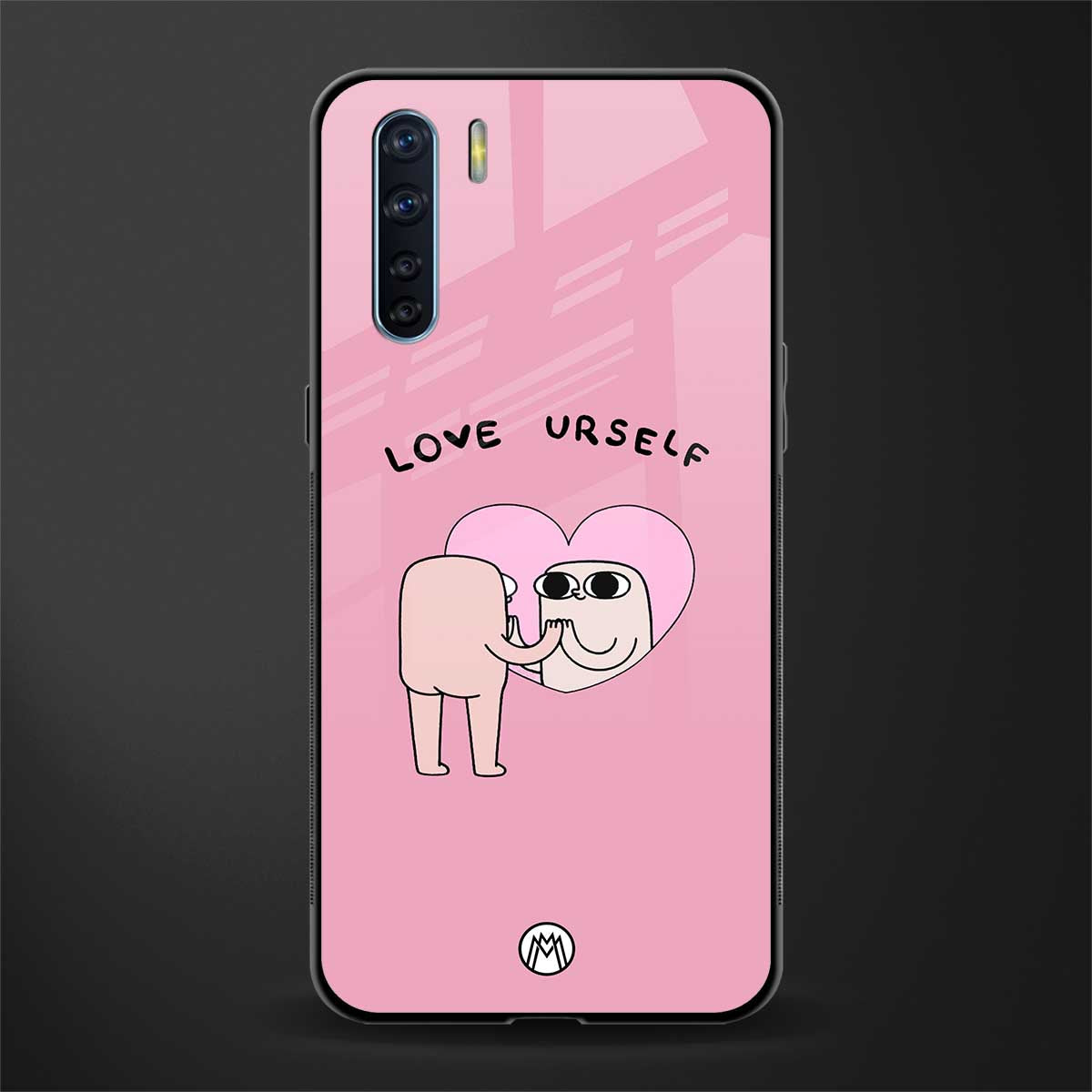 self love glass case for oppo f15 image