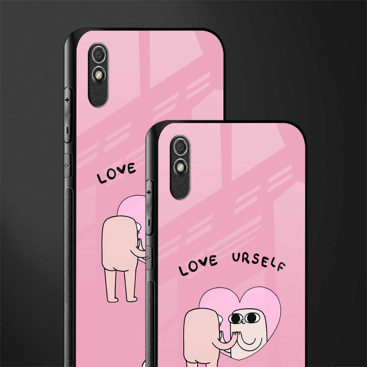 self love glass case for redmi 9a image-2