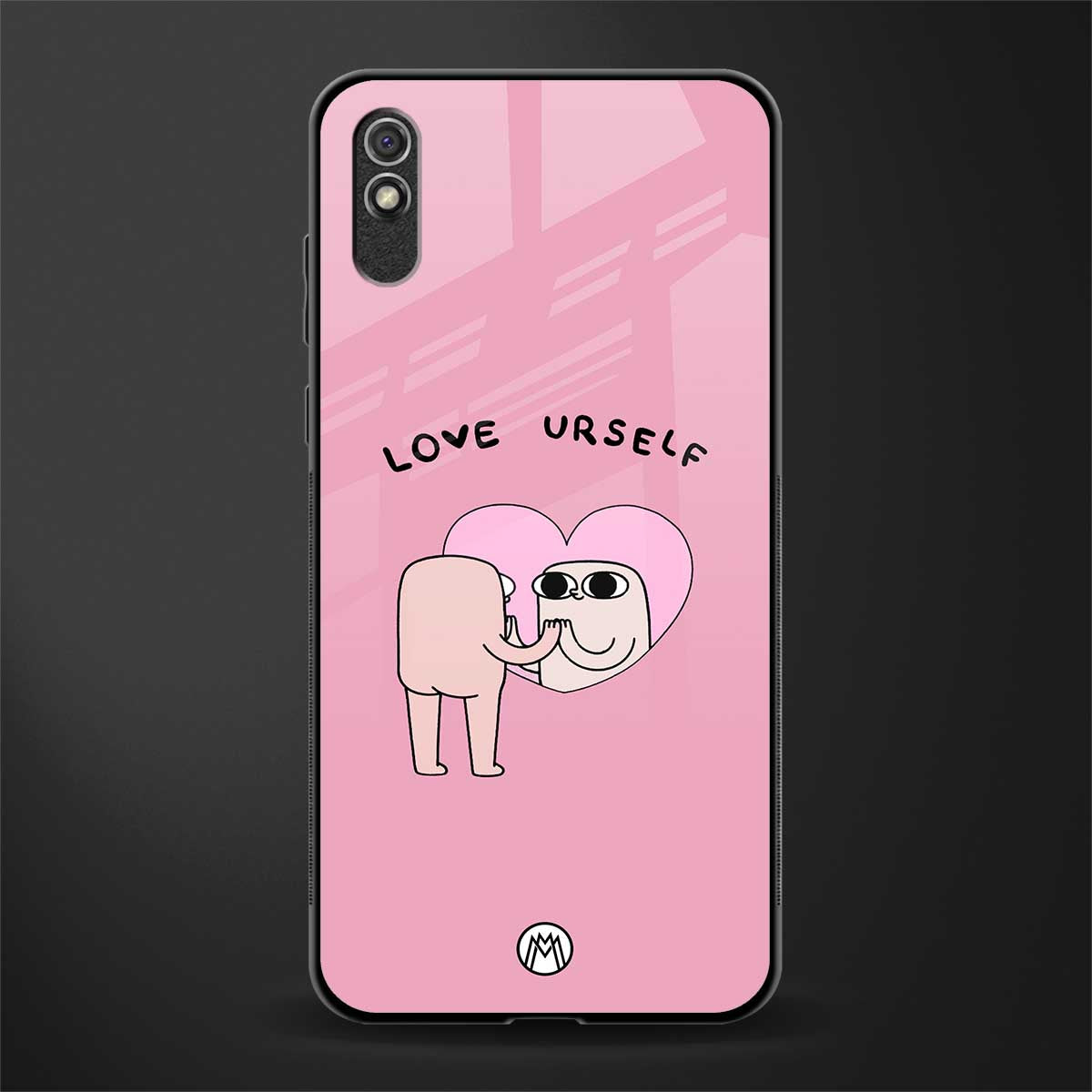 self love glass case for redmi 9i image