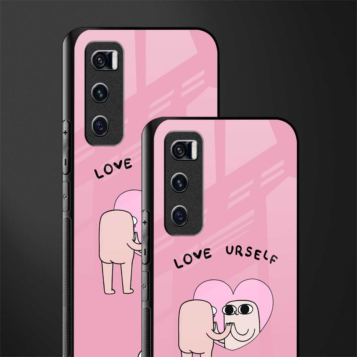 self love glass case for vivo v20 se image-2