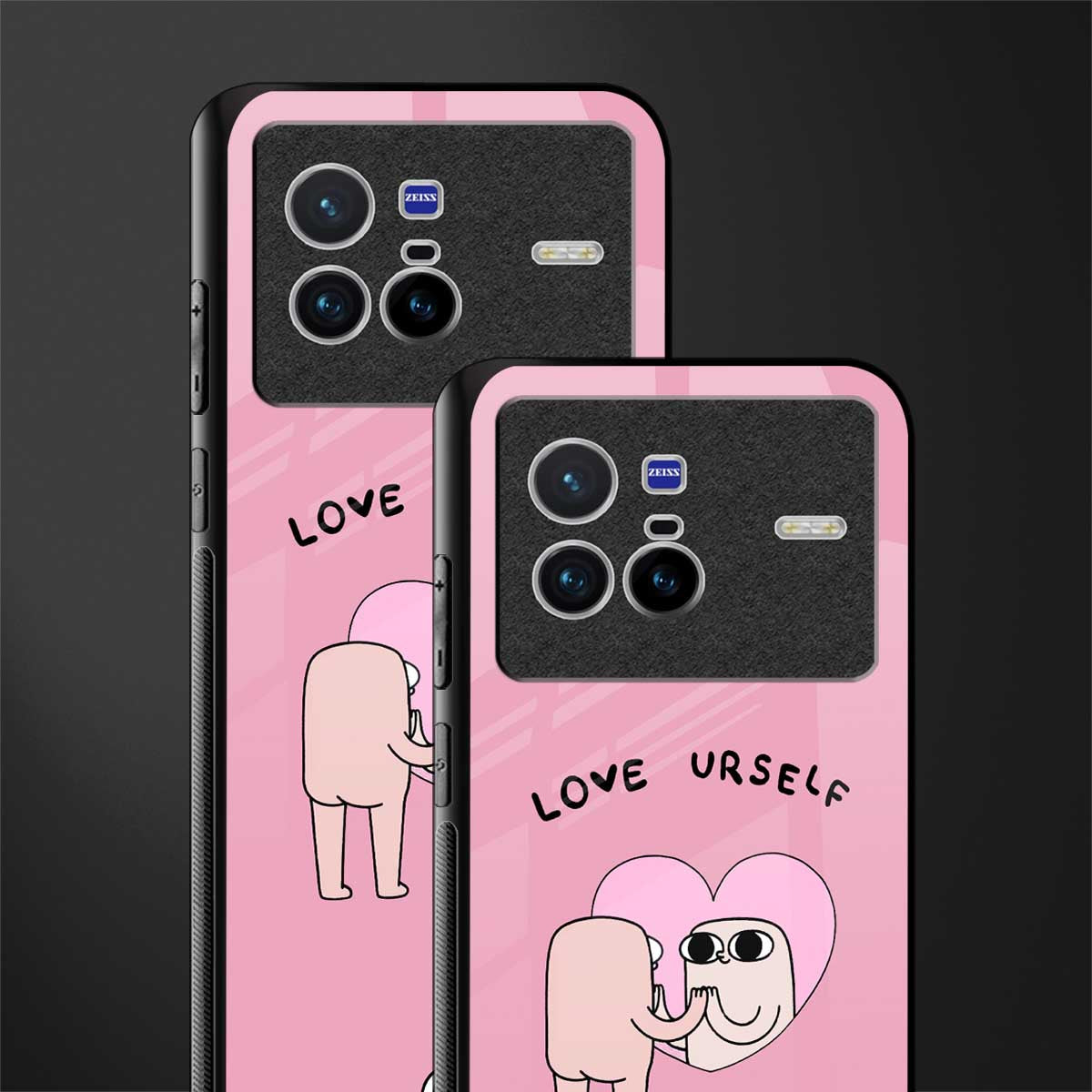 self love glass case for vivo x80 image-2