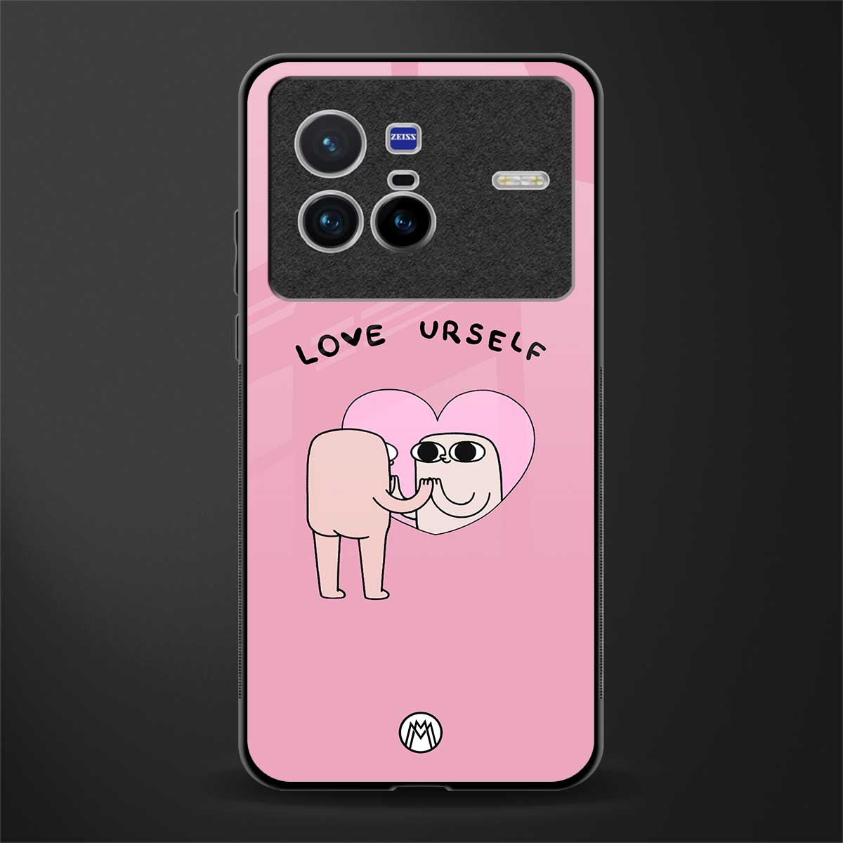 self love glass case for vivo x80 image