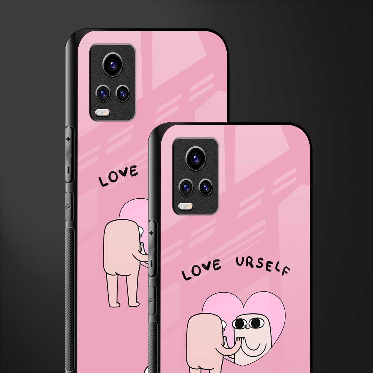 self love back phone cover | glass case for vivo v21e 4g