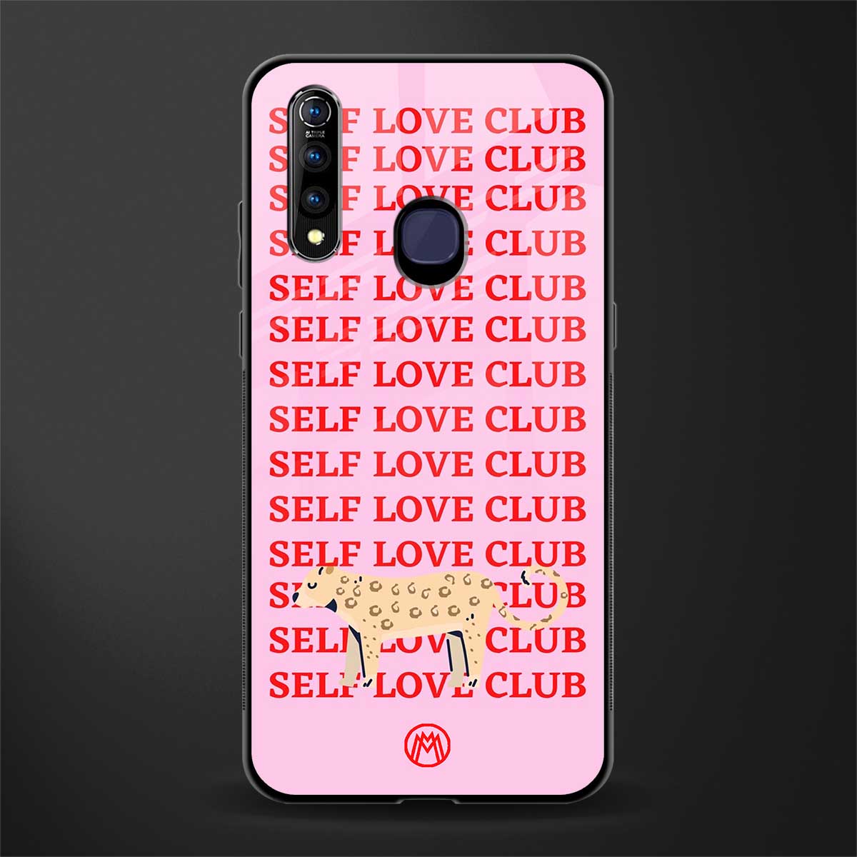 self love club glass case for vivo z1 pro image