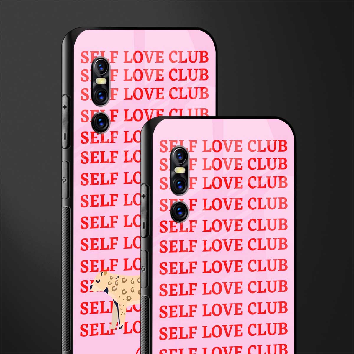 self love club glass case for vivo v15 pro image-2