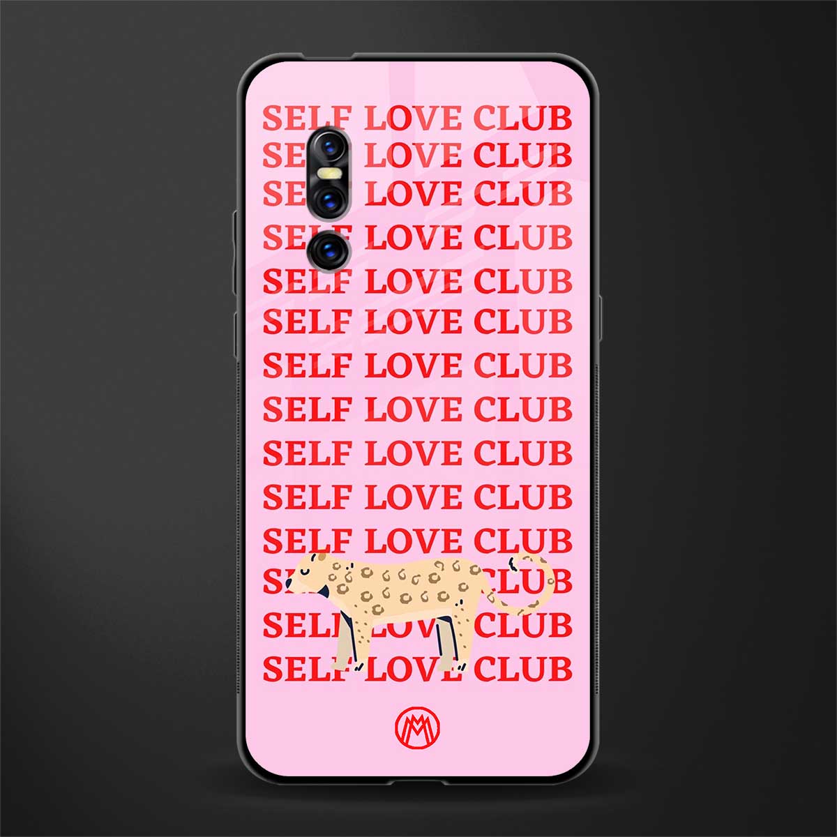 self love club glass case for vivo v15 pro image