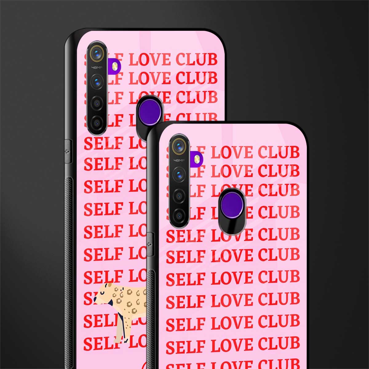 self love club glass case for realme 5s image-2