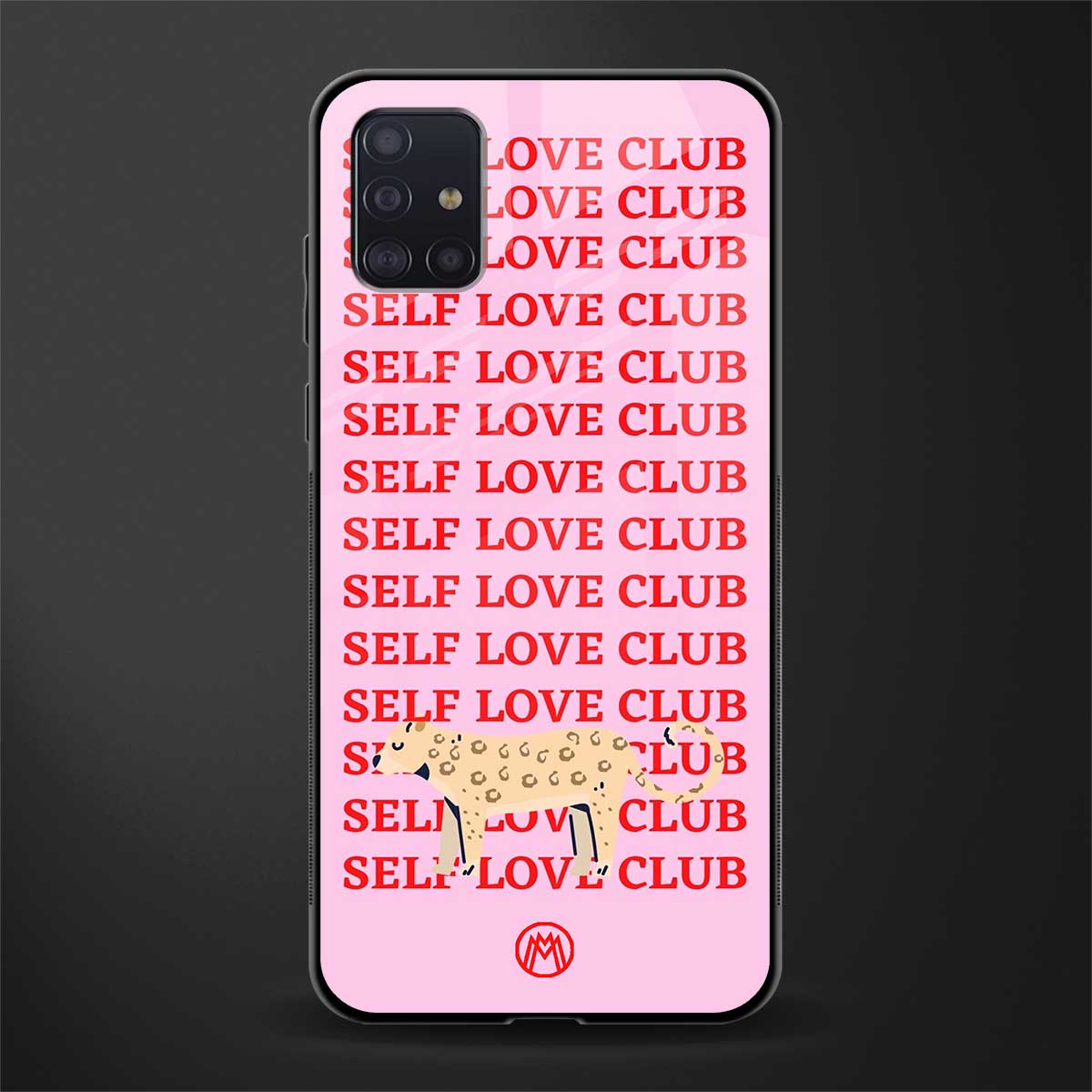 self love club glass case for samsung galaxy a71 image