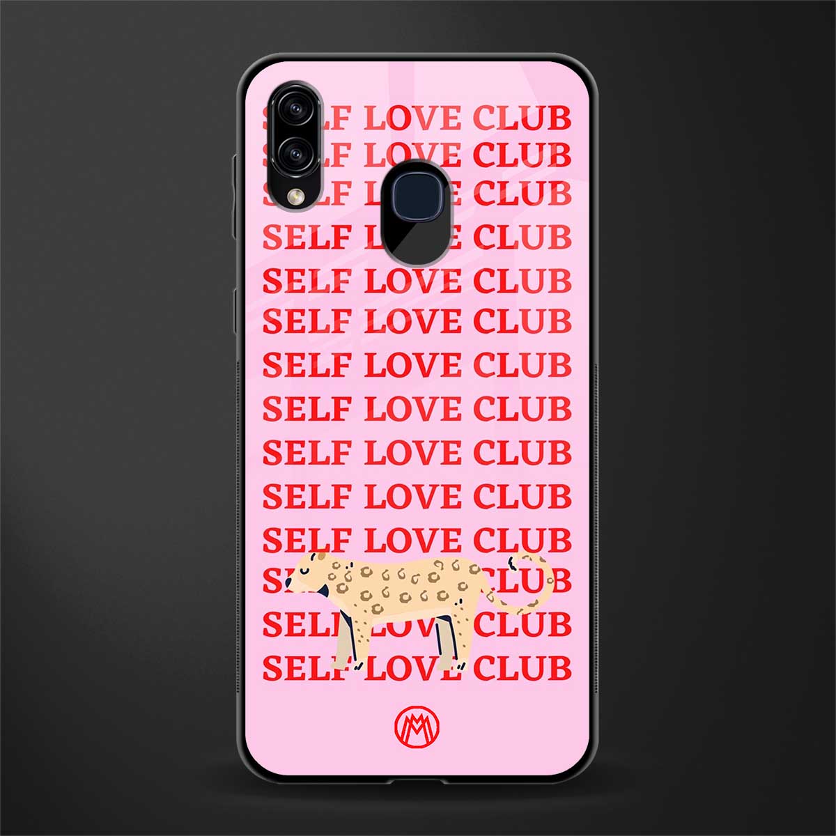 self love club glass case for samsung galaxy a30 image