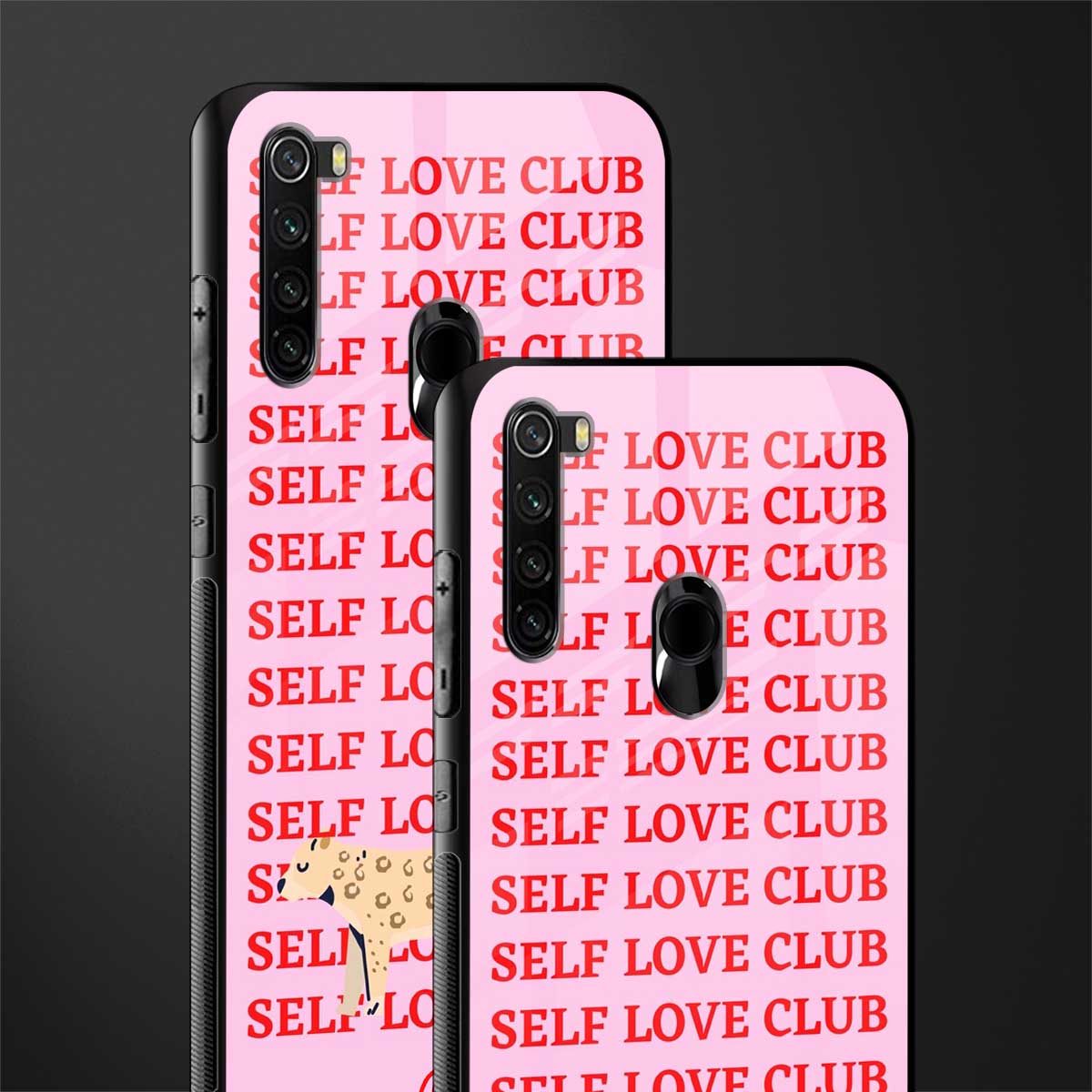 self love club glass case for redmi note 8 image-2