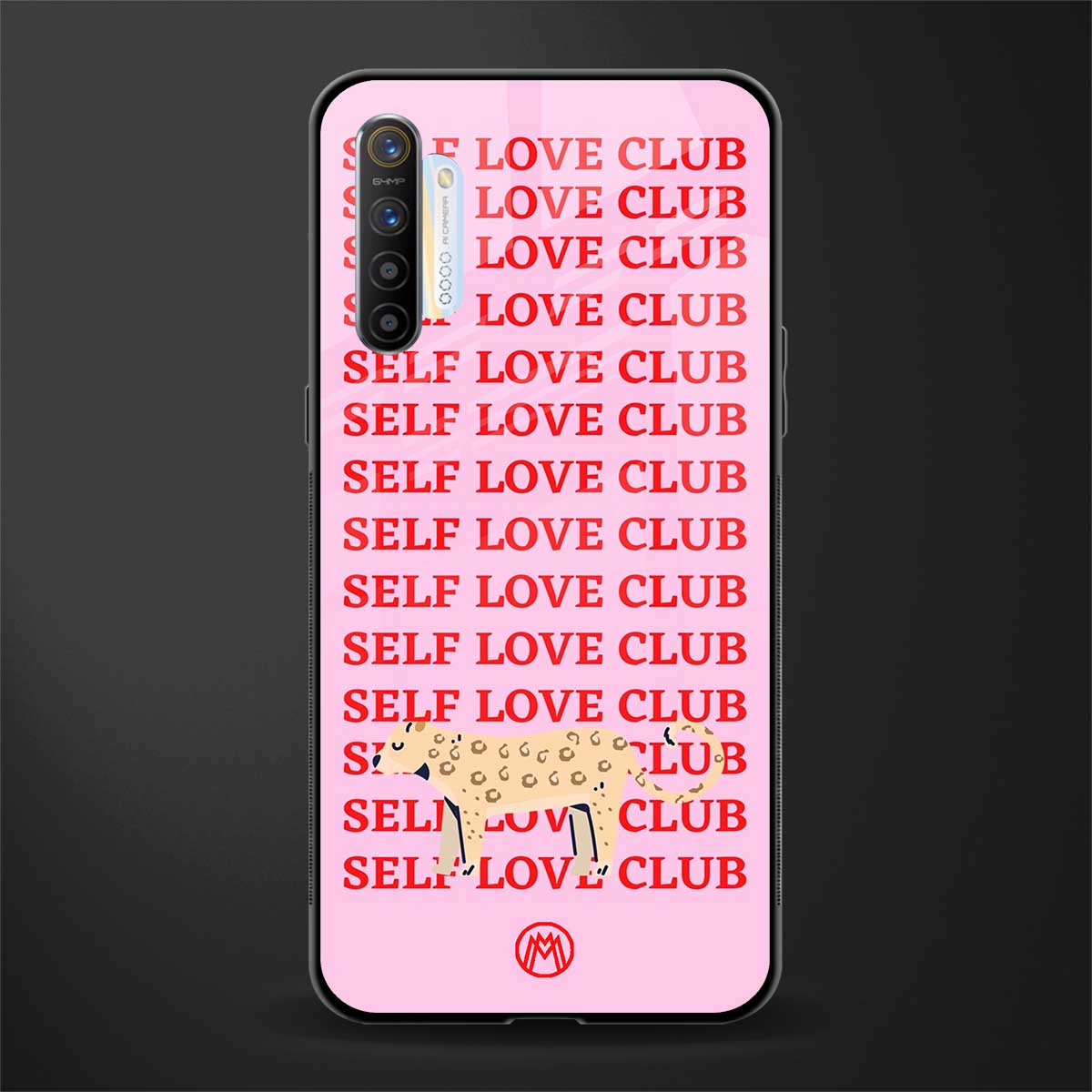 self love club glass case for realme x2 image