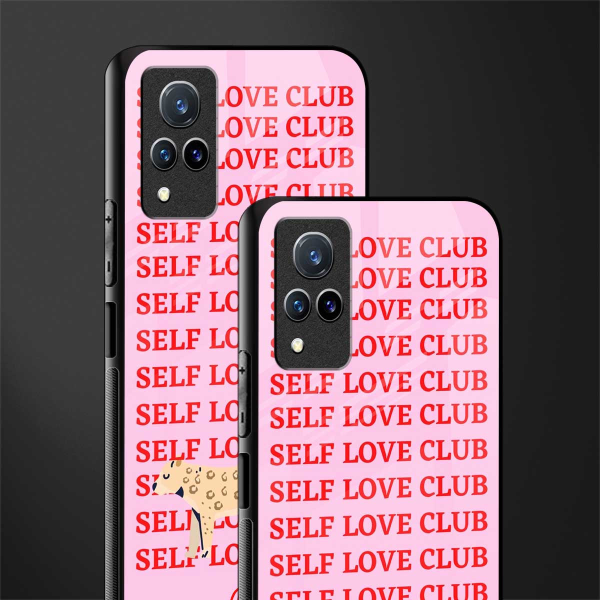 self love club glass case for vivo v21 5g image-2