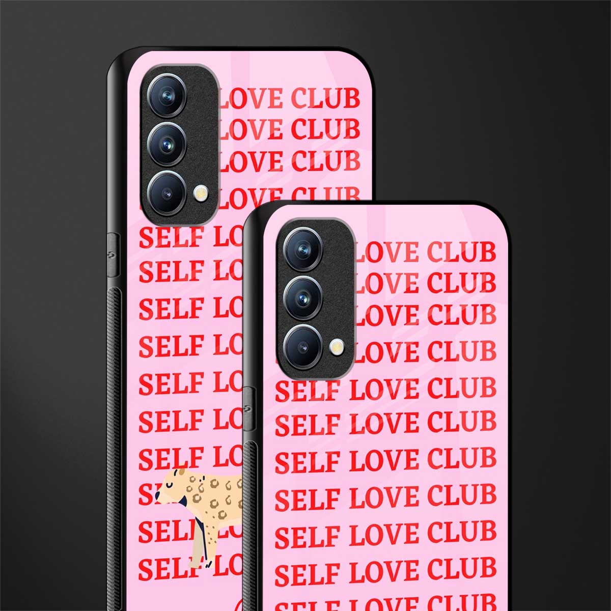 self love club glass case for oppo f19 image-2