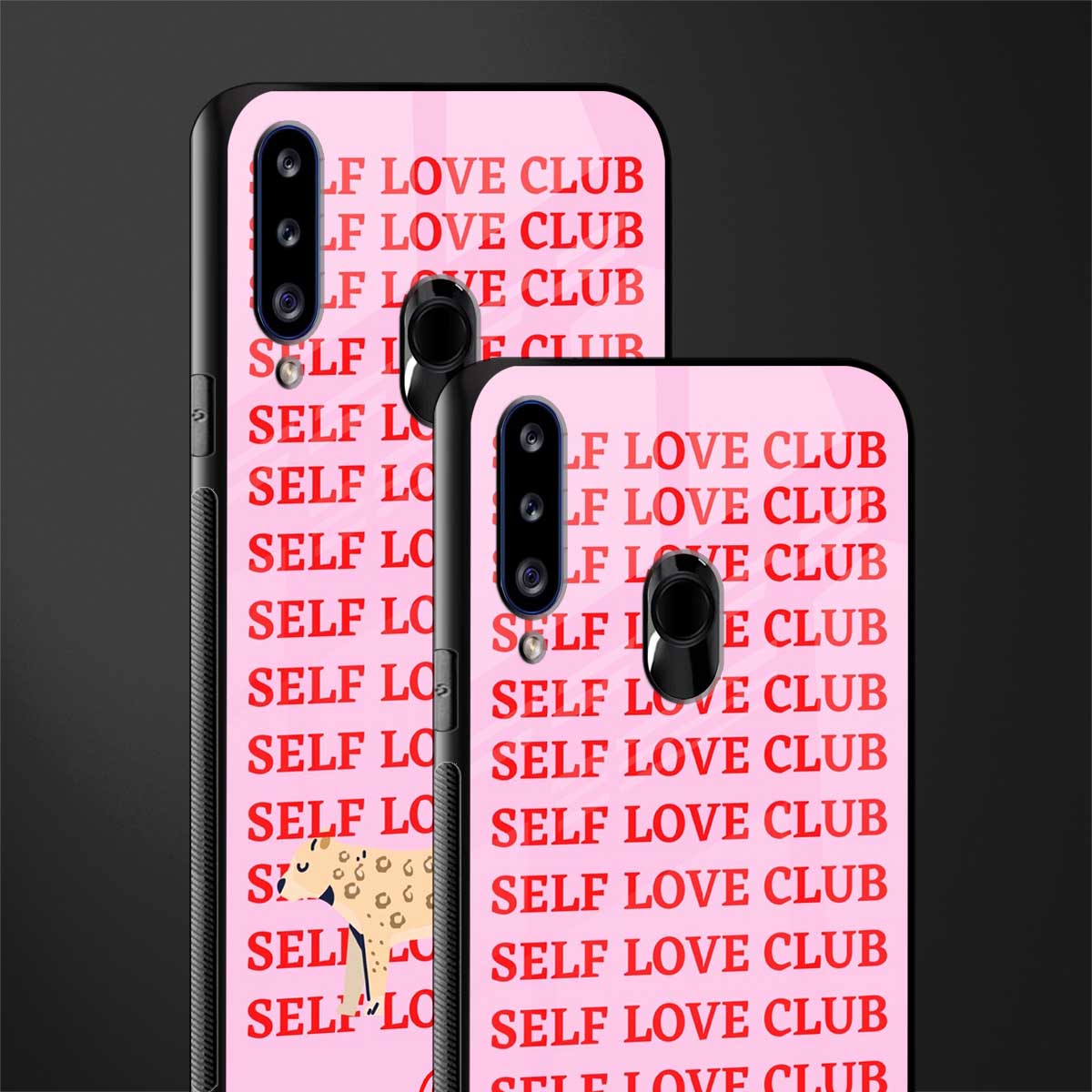 self love club glass case for samsung galaxy a20s image-2