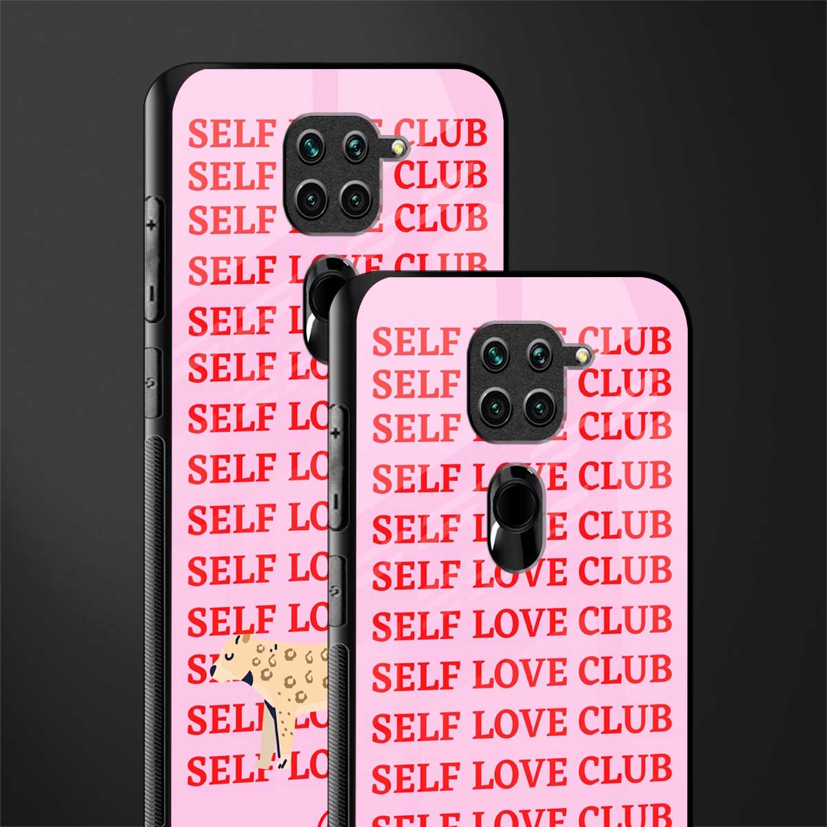 self love club glass case for redmi note 9 image-2