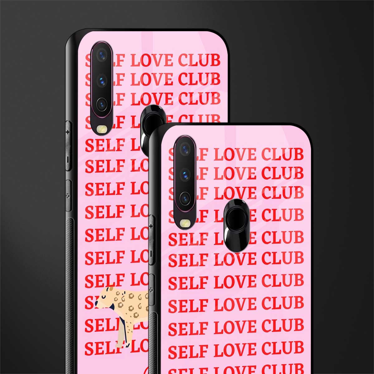 self love club glass case for vivo y15 image-2