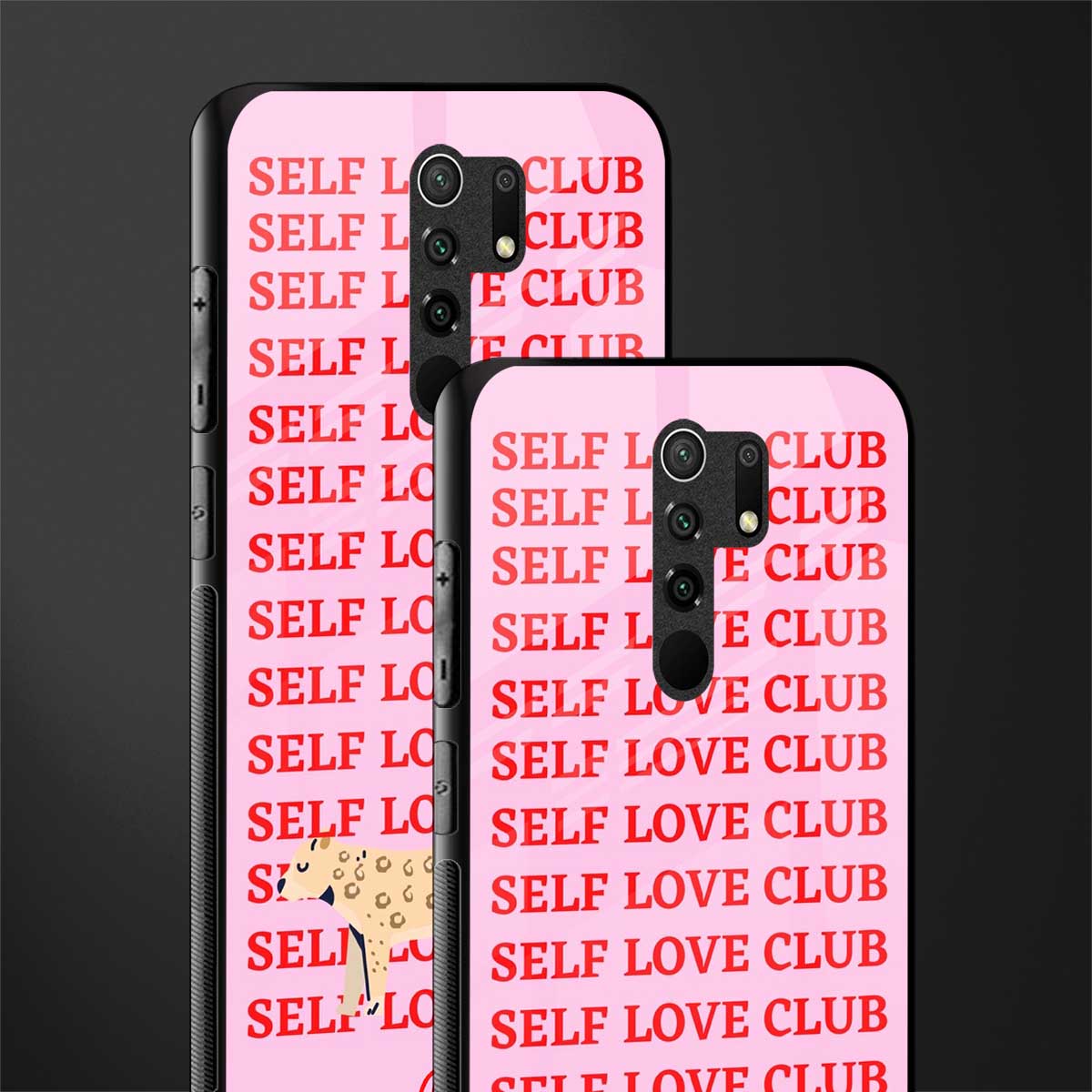 self love club glass case for redmi 9 prime image-2