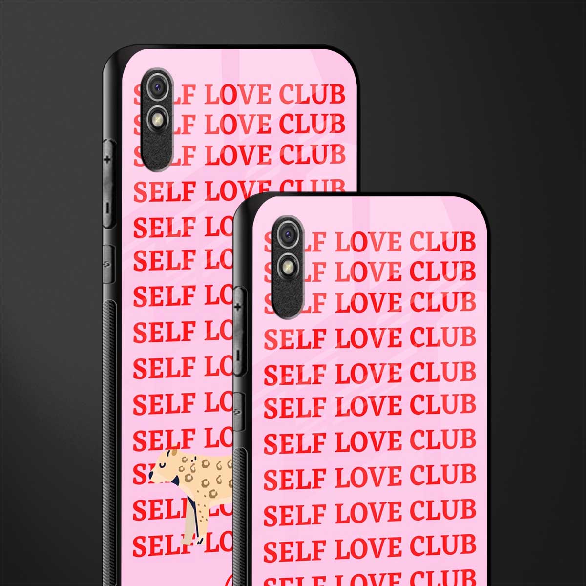 self love club glass case for redmi 9a image-2