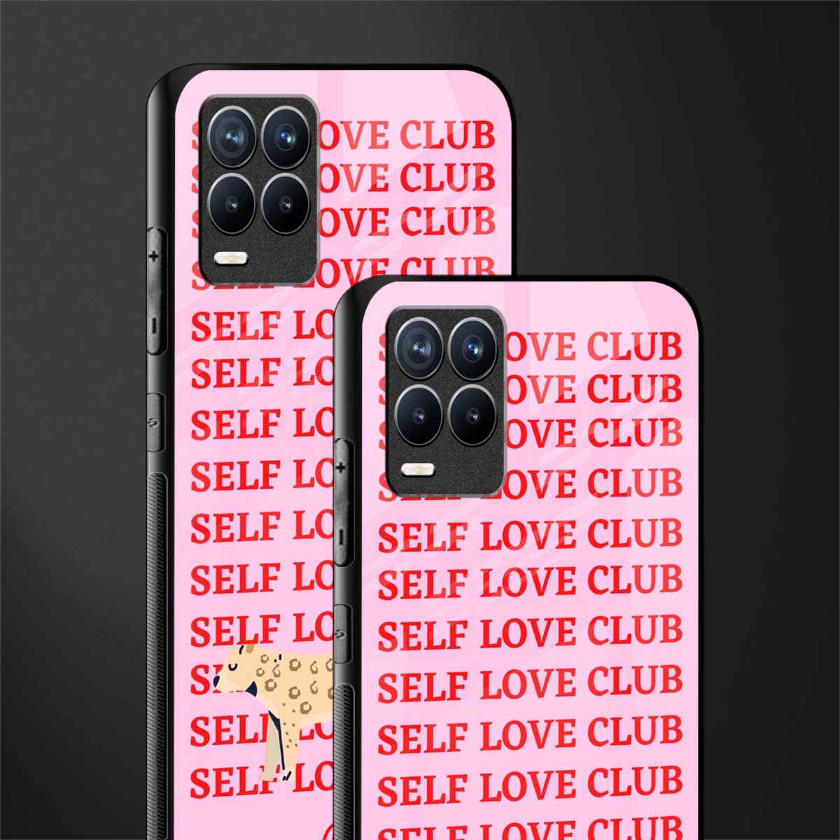 self love club glass case for realme 8 4g image-2