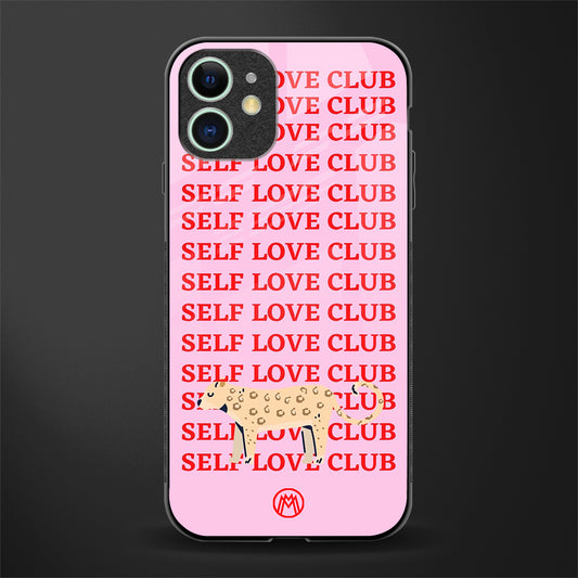self love club glass case for iphone 11 image