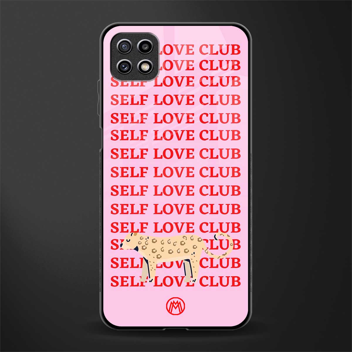 self love club glass case for samsung galaxy a22 5g image