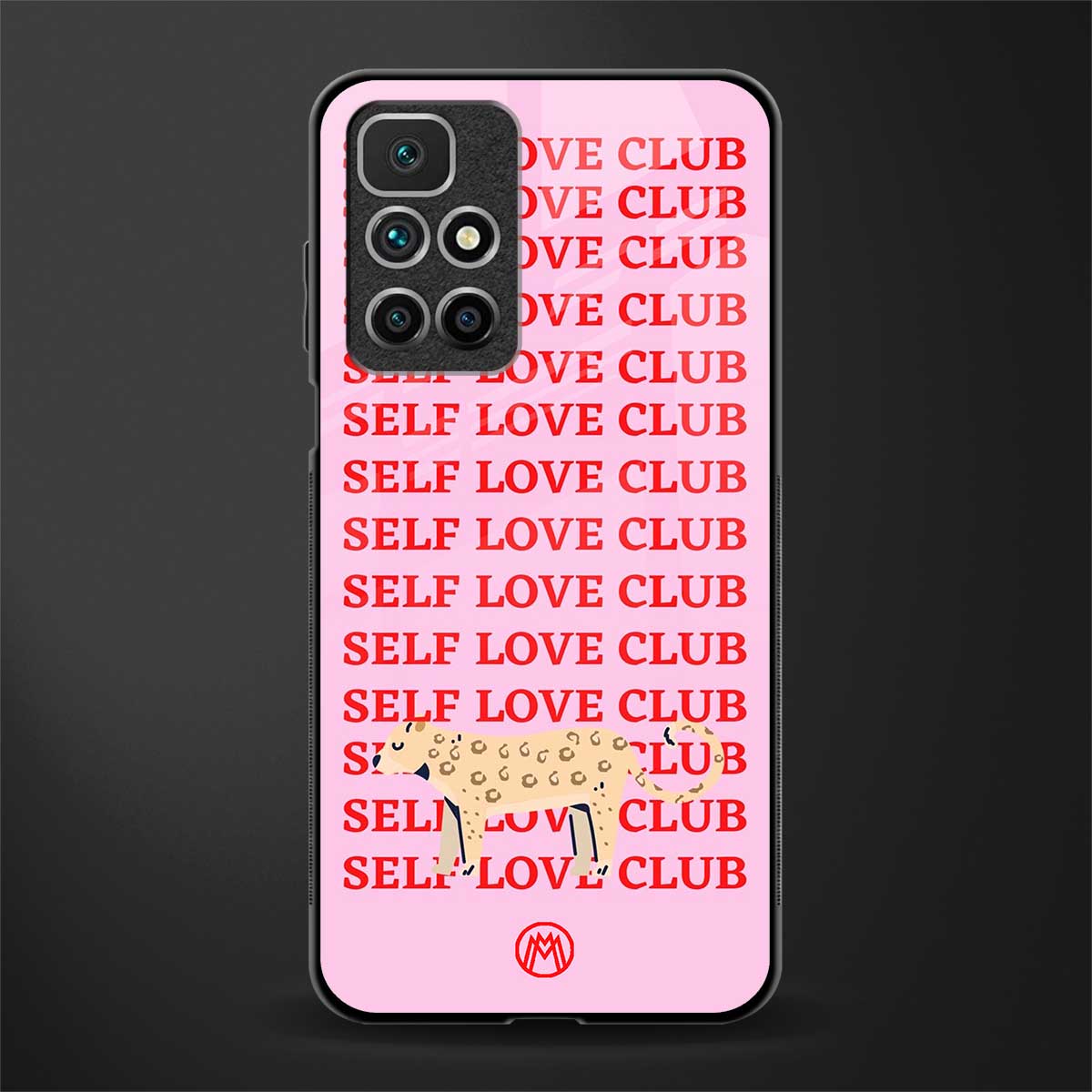 self love club glass case for redmi 10 prime image