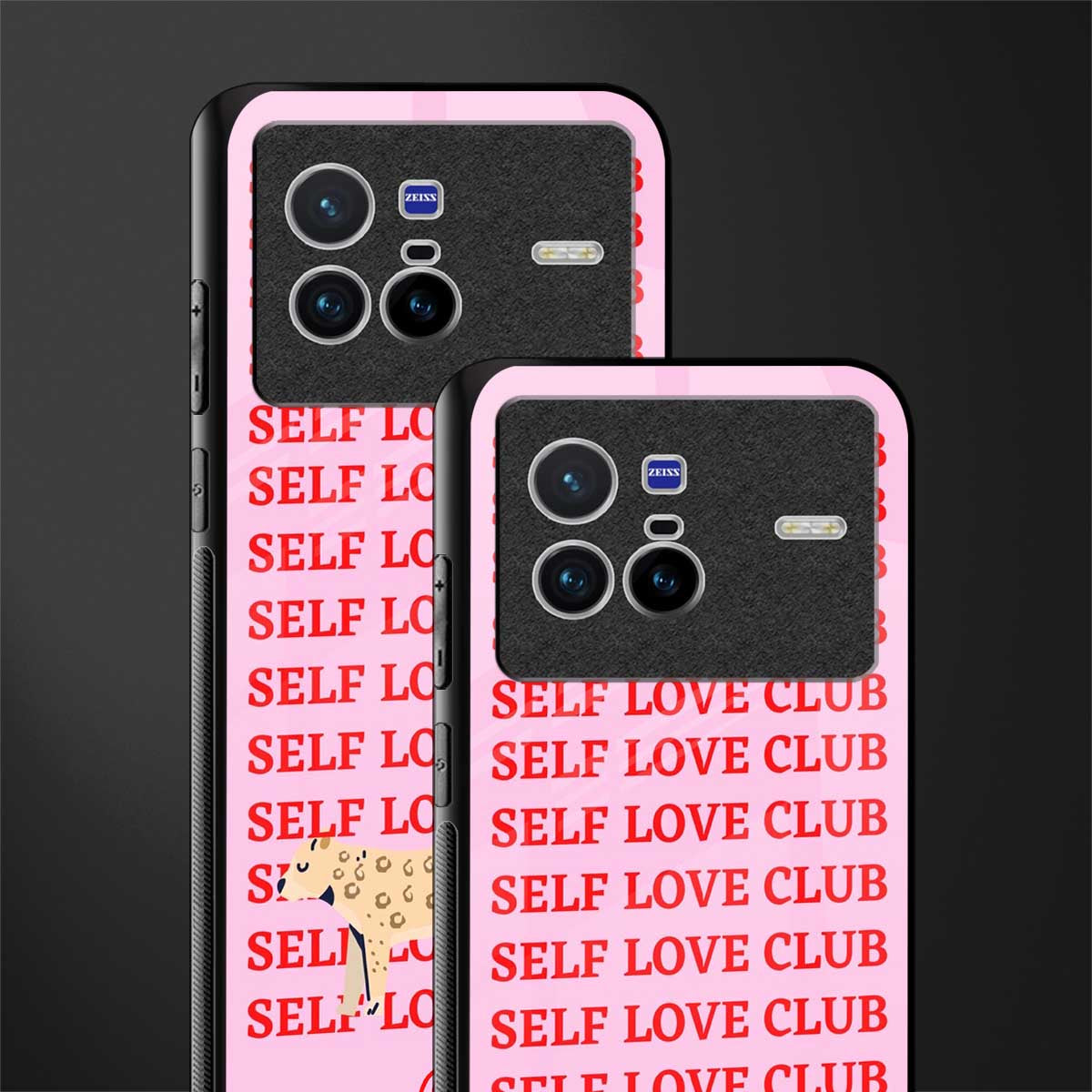 self love club glass case for vivo x80 image-2