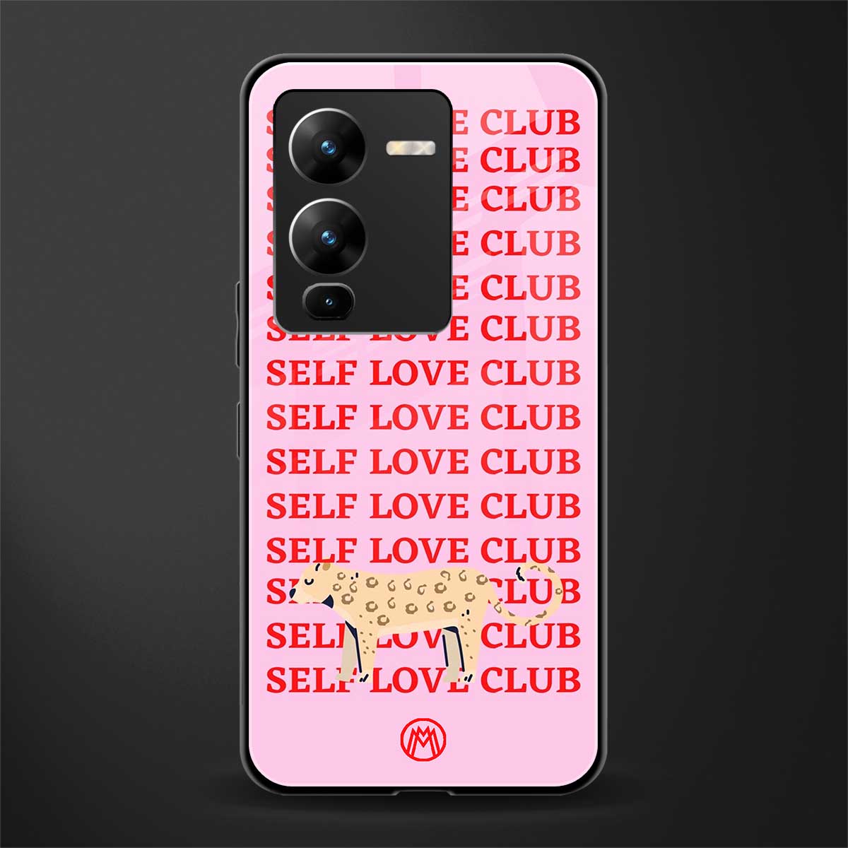 self love club back phone cover | glass case for vivo v25 pro 5g