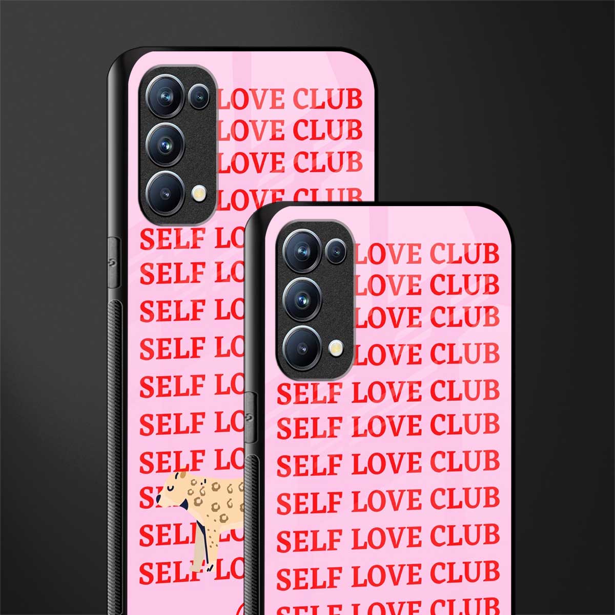 self love club back phone cover | glass case for oppo reno 5