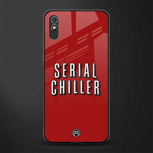serial chiller netflix glass case for redmi 9i image
