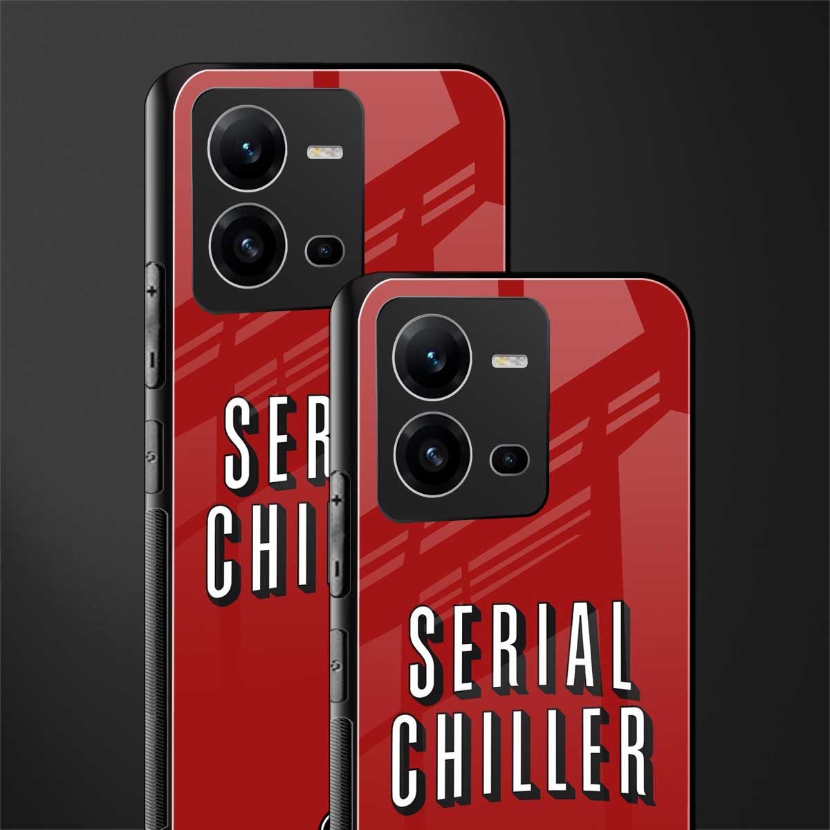 serial chiller netflix back phone cover | glass case for vivo v25-5g