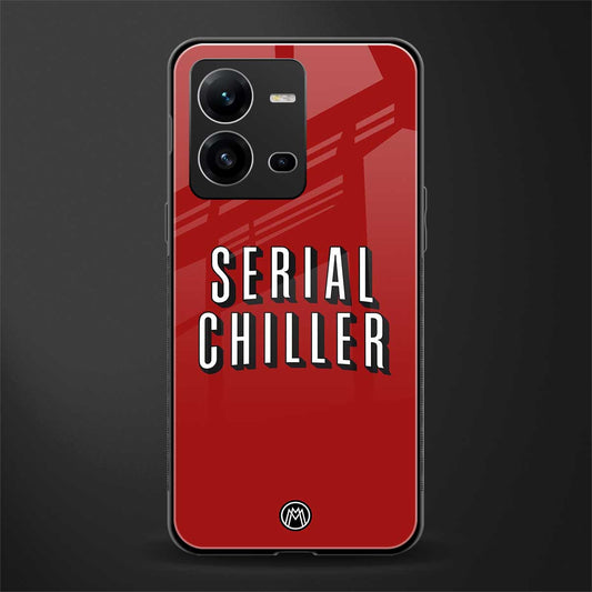 serial chiller netflix back phone cover | glass case for vivo v25-5g
