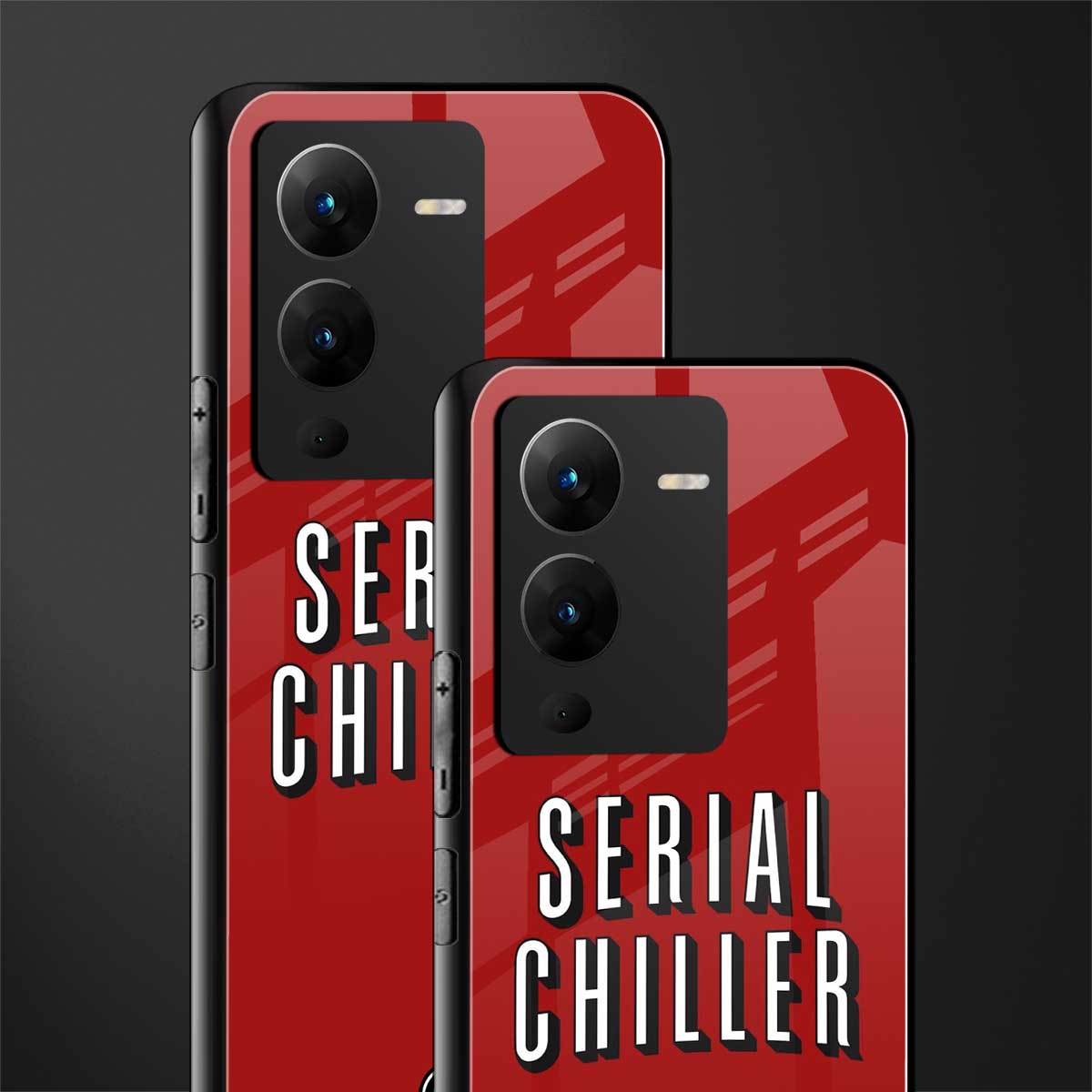 serial chiller netflix back phone cover | glass case for vivo v25 pro 5g