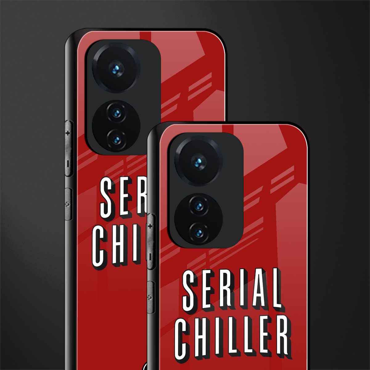 serial chiller netflix back phone cover | glass case for vivo t1 44w 4g