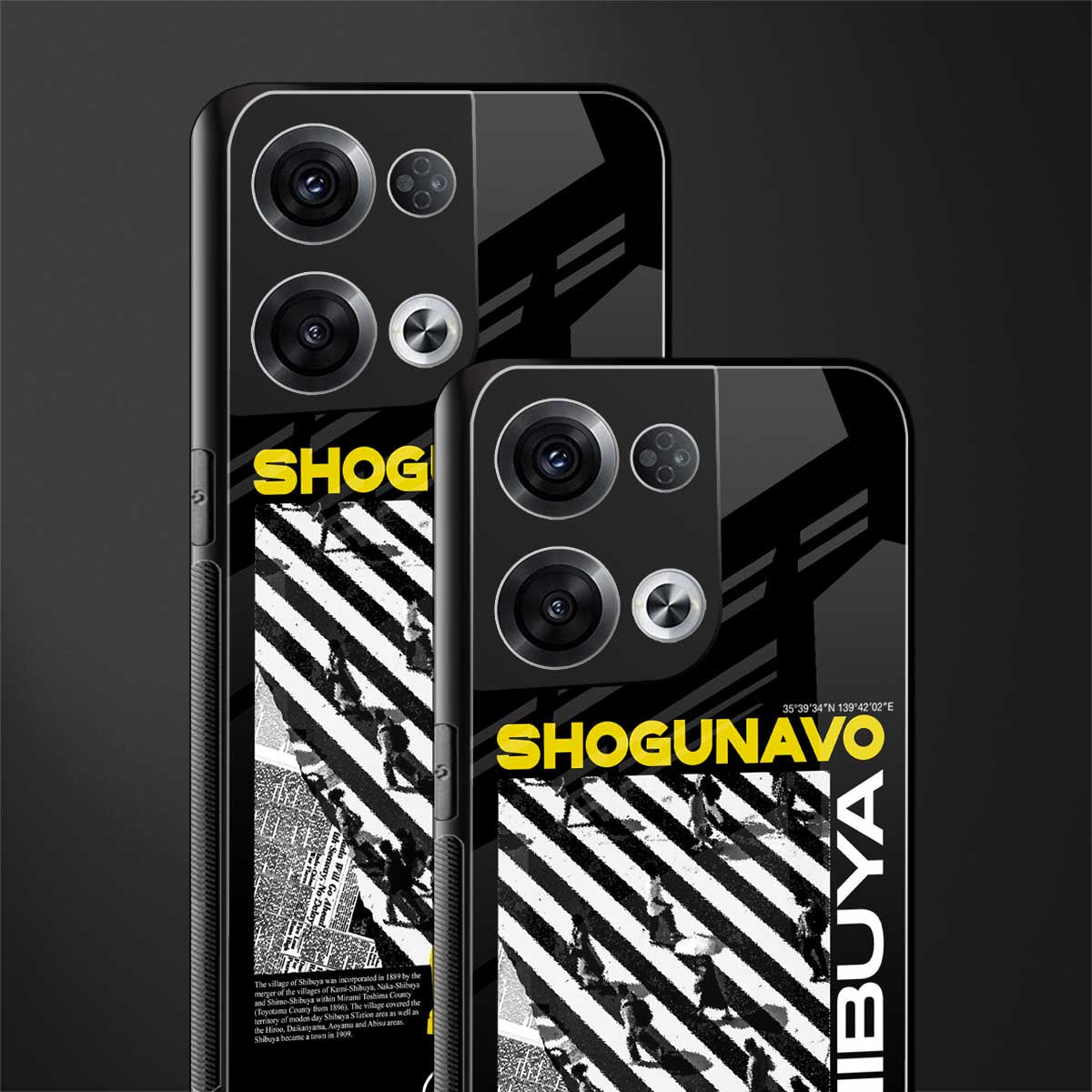 shogunavo shibuya back phone cover | glass case for oppo reno 8 pro