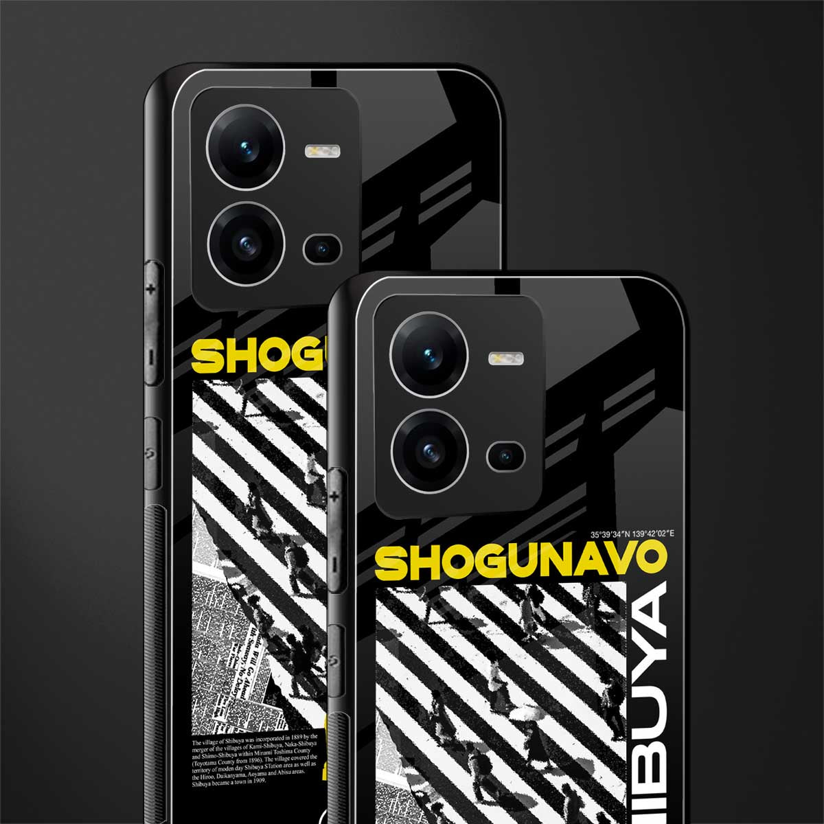 shogunavo shibuya back phone cover | glass case for vivo v25-5g