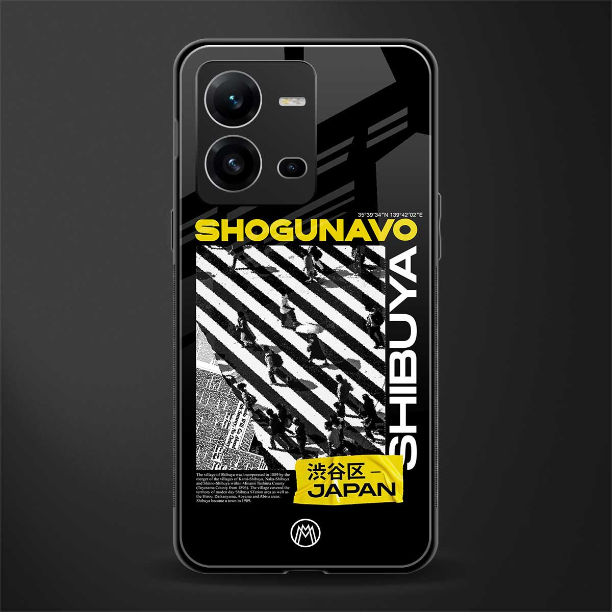 shogunavo shibuya back phone cover | glass case for vivo v25-5g