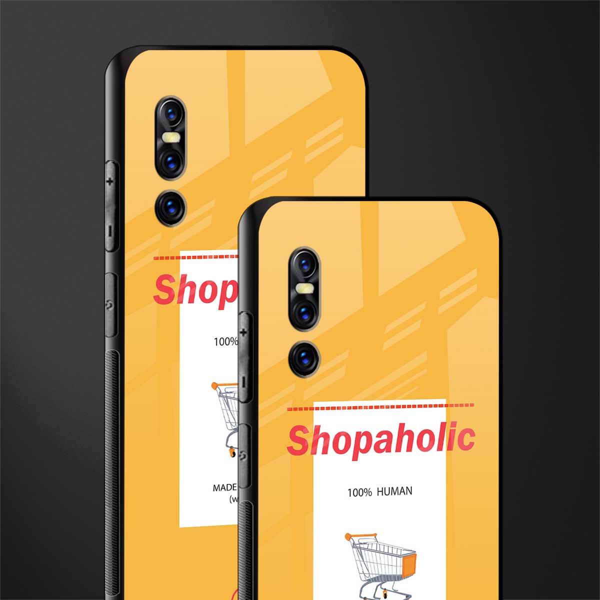 shopaholic glass case for vivo v15 pro image-2