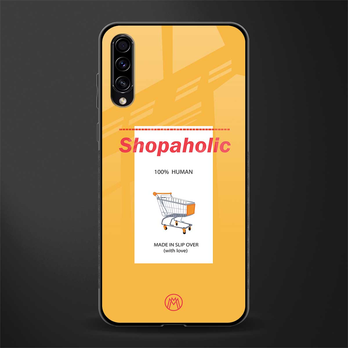 shopaholic glass case for samsung galaxy a70 image