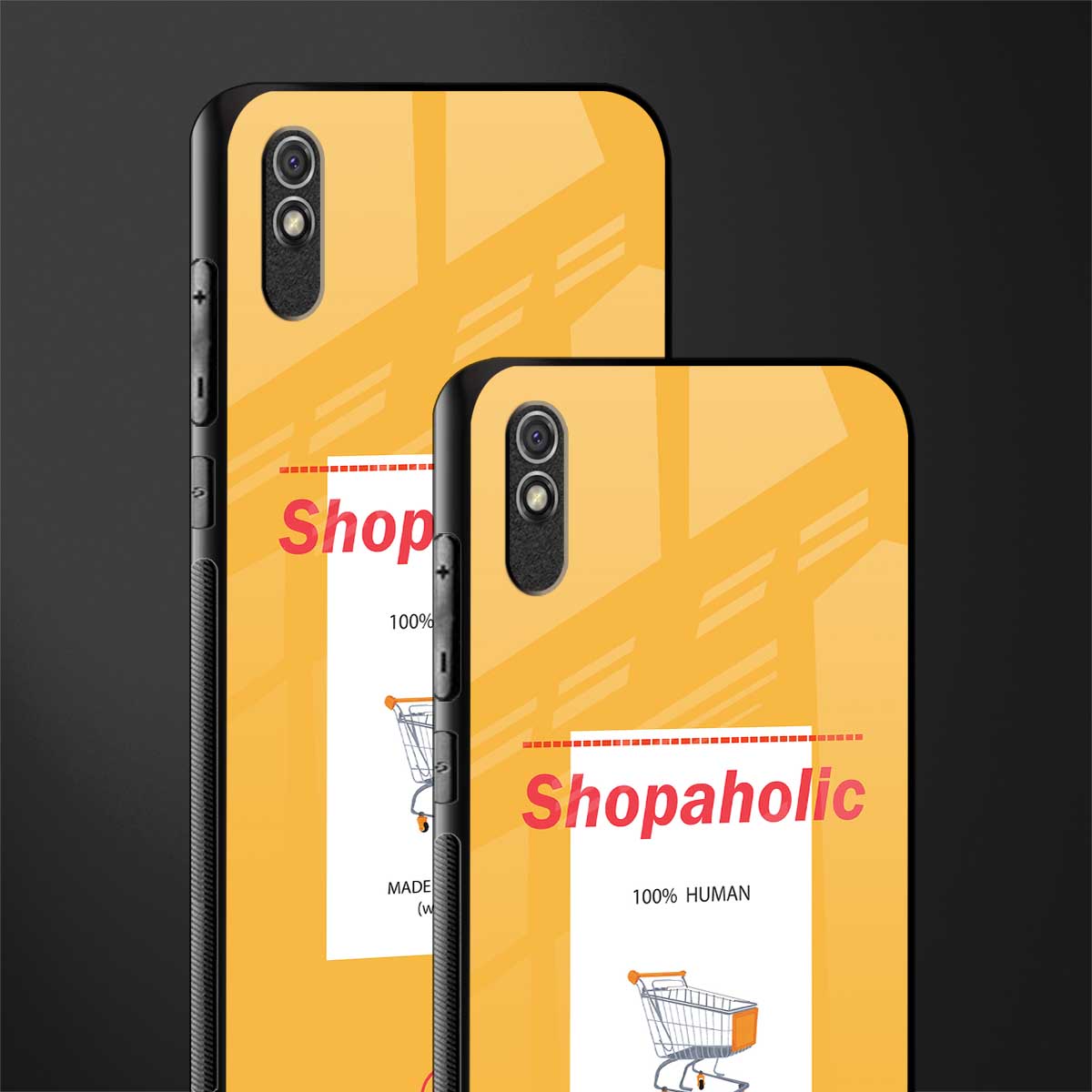 shopaholic glass case for redmi 9i image-2