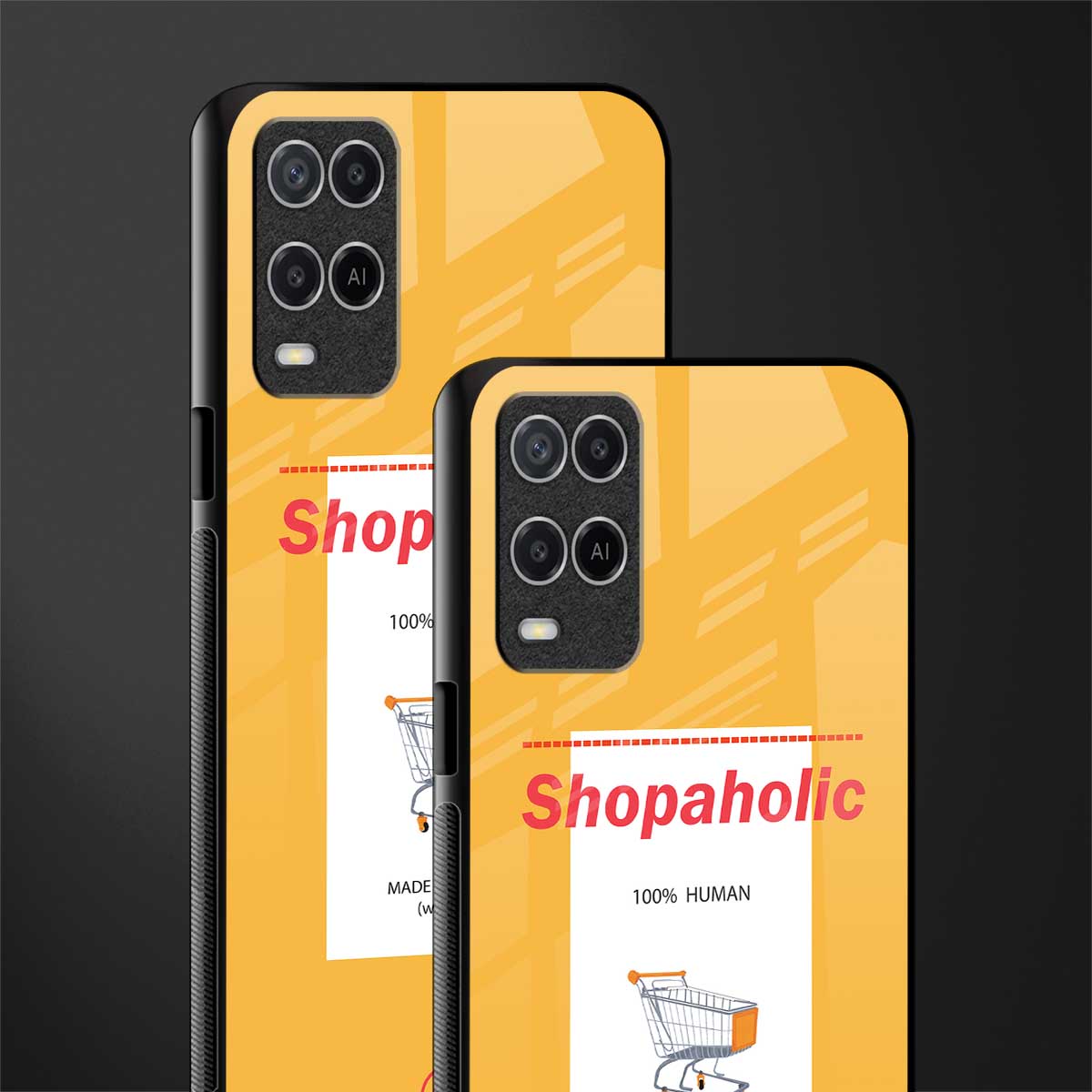 shopaholic glass case for oppo a54 image-2