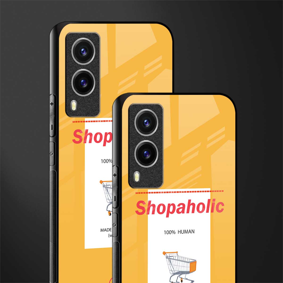 shopaholic glass case for vivo v21e 5g image-2