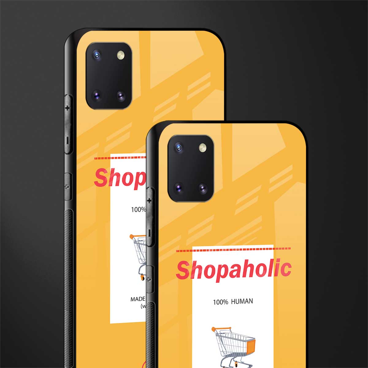shopaholic glass case for samsung a81 image-2