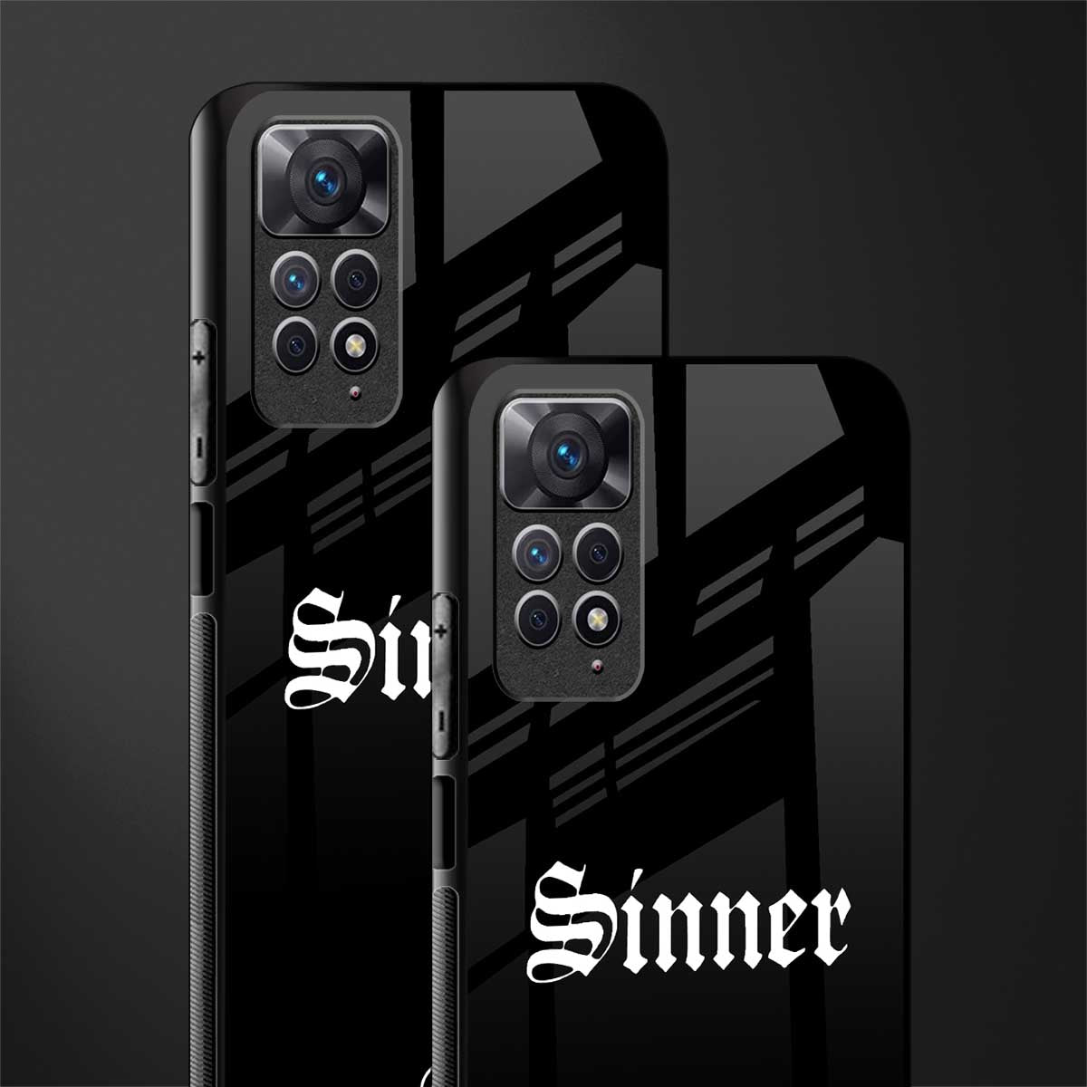 sinner back phone cover | glass case for redmi note 11 pro plus 4g/5g