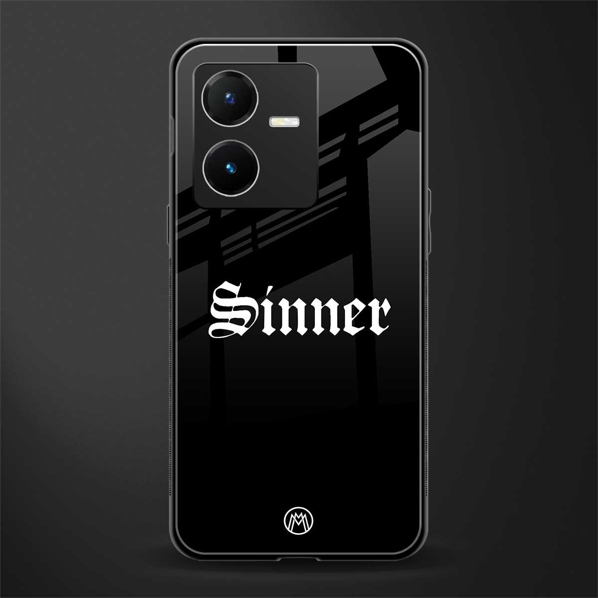 sinner back phone cover | glass case for vivo y22